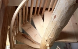 Spiral Log Staircase