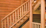 Log Railing and Staircase